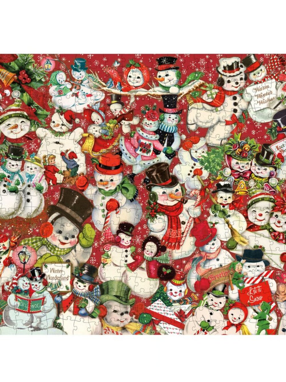 Primitives by Kathy Retro Snowmen Puzzle-NWT